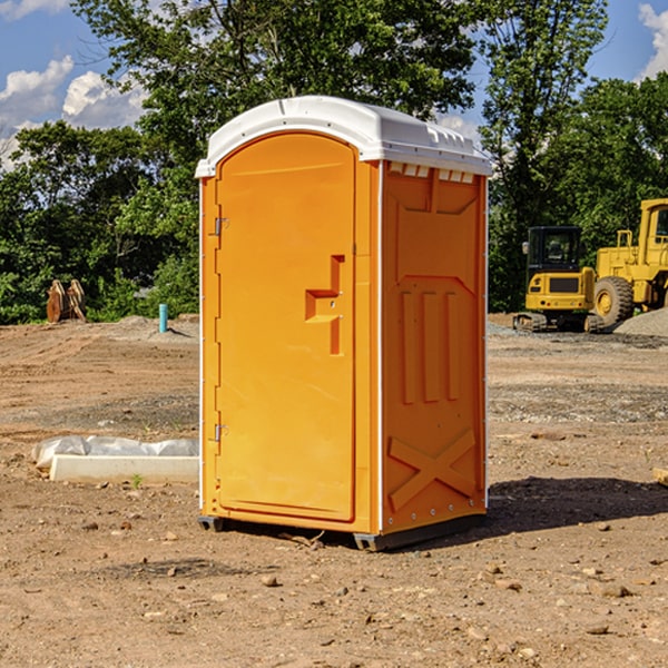 how often are the portable restrooms cleaned and serviced during a rental period in Tioga Center NY